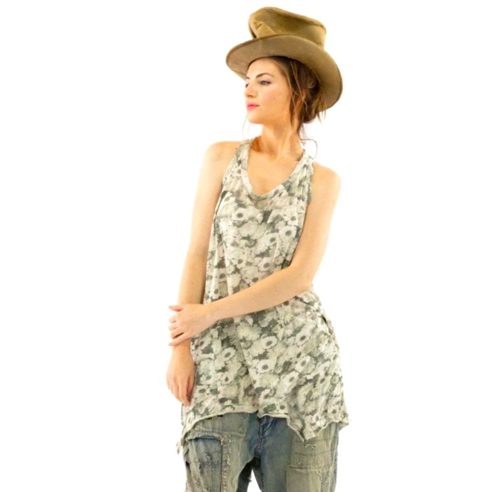 NWT Magnolia Pearl Paz tank 243 Happy Flowers - Picture 2 of 9